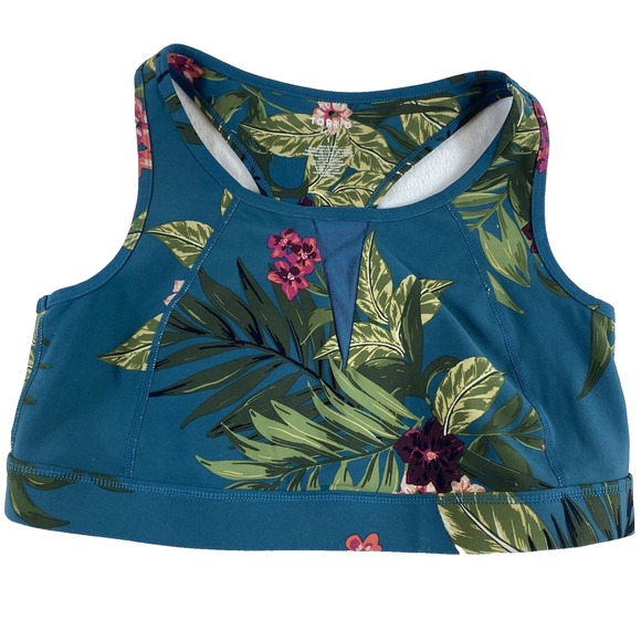 Torrid Active Sports Bra Size 1X 14-16 Floral No‎ Wire Racerback Active Gym - Picture 1 of 9